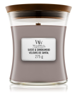 Woodwick - Suede & Sandalwood Medium Hourglass Candle