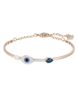 Swarovski Duo Evil Eye Bangle, Blue, Mixed Plating