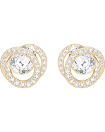 Swarovski Generation Pierced Earrings, White, Rose Gold Plating