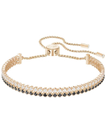 SSwarovski Subtle Double Bracelet, Black, Rose Gold Plating