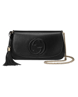 Gucci - Soft Leather Cross Body Soho Bag - Black