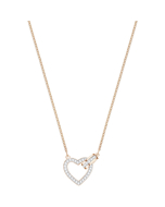 Swarovski Lovely Necklace, White, Rose Gold Plating