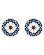 Swarovski Luckily Evil Eye Pierced Earrings, Multi-Coloured, Rose Gold Plating