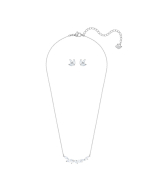 Swarovski Louison Set, White, Rhodium Plating