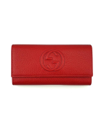 Gucci - GG print Soho Leather Wallet Red