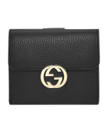 Gucci - Leather Interlocking Small Wallet Black