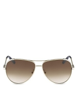 Chloe - Sunglasses Aviator Light Gold/Blue Frame