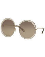 Chloé CE114SD Carlina Gold Transparent Brown Flash Sunglasses For Women