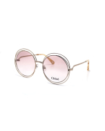 Chloé CE2152 Carlina Rose Gold Round Sunglasses For Women