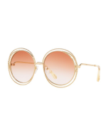 Chloé CE114SC Carlina Gold/Gradient Peach Sunglasses For Women