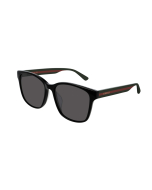 Gucci - Grey Rectangular Unisex Sunglasses GG0417SK 001 56