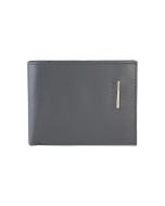 AZZARO 100% leather Men's Wallet Grey Glam