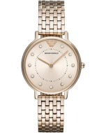 Emporio Armani Ladies Rose Gold Stainless Steel Watch