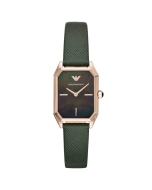Emporio Armani Ladies Green Leather Watch AR11149
