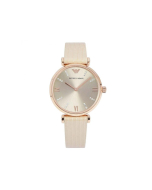 Emporio Armani Ladies Cream and Rose Gold Watch AR1681 