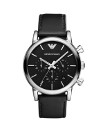 Emporio Armani Mens Black Chronograph Watch AR1828