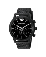 Emporio Armani AR1968 Black IP Mesh Chronograph Watch
