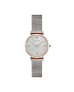 Emporio Armani Classic Stainless Steel and Rose Gold Watch