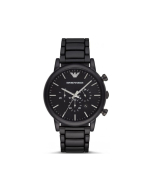 Emporio Armani Classic Black Dial Men's Watch - Brushed Black