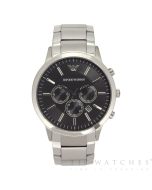 Emporio Armani Men's Chronograph Watch - Silver/Black