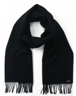Hortons England 100% Lambswool 'Oscar' Scarf - Black