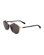 Calvin Klein - Black/Gold Rim Pilot Sunglasses
