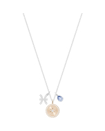 Swarovski Zodiac Pendant, Pisces, Teal, Rhodium Plating