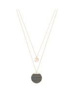 Swarovski Ginger Layered Pendant - Gray