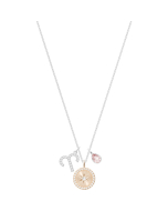 Swarovski Zodiac Pendant, Aries, Pink, Rhodium Plating