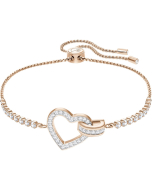 Swarovski Lovely Bracelet, White, Rose Gold Plating