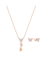 Swarovski Lilia Set - White/Rose Gold