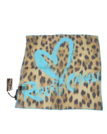 Roberto Cavalli Women 100% Silk Signature Scarf - Blue