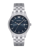 Emporio Armani Men's Bracelet Strap Watch - Silver/Midnight Blue