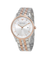 Emporio Armani Rose Gold & Silver Stainless Steel Men's Watch