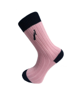 Hortons Men's Fredrick Socks - Pink & Navy (One Size)