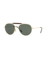 Ray-Ban Aviator Double Bridge Sunglasses - Gold/Green
