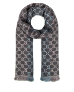 Gucci - GG Jacquard scarf - grey