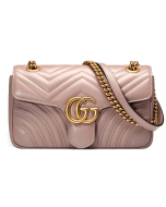 GUCCI GG Marmont Small Shoulder Bag - Nude