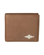 Pampeano 100% Leather Dinero Card Men's Wallet – Tan with Cream Diamond