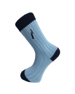 Hortons Men's Fredrick Socks - Sky Blue & Navy (One Size)