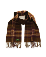 Glencroft 100% Premium Cashmere Scarf - Purple, Orange and Green Plaid