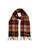 Glencroft 100% Premium Cashmere Scarf - Pink and Beige Plaid