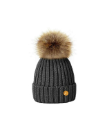 Hortons England Meribel PomPom Hat Charcoal