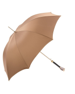 Pasotti Beige Luxury Umbrella with Owl Handle