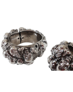 Pasotti Luxury Gothic Skull Bracelet - Silver