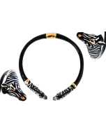 Pasotti Luxury Zebra Necklace - Black/White