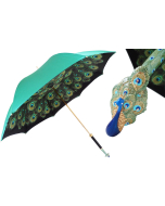 Pasotti Women Luxury Peacock Umbrella 