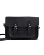 Gweniss Charlotte Satchel - Premium Vintage Black - 13"
