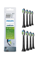 Philips Sonicare Optimal White BrushSync Enabled Replacement brush Heads, 8pk, Black - HX6068/13