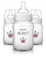 Philips Avent Classic British Print Baby Bottle Triple Pack